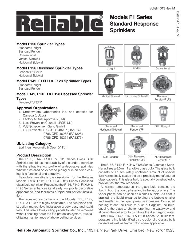 Details about   RASCO F156 SIDEWALL 1/2" TOP HSW-1A SPRINKLER 