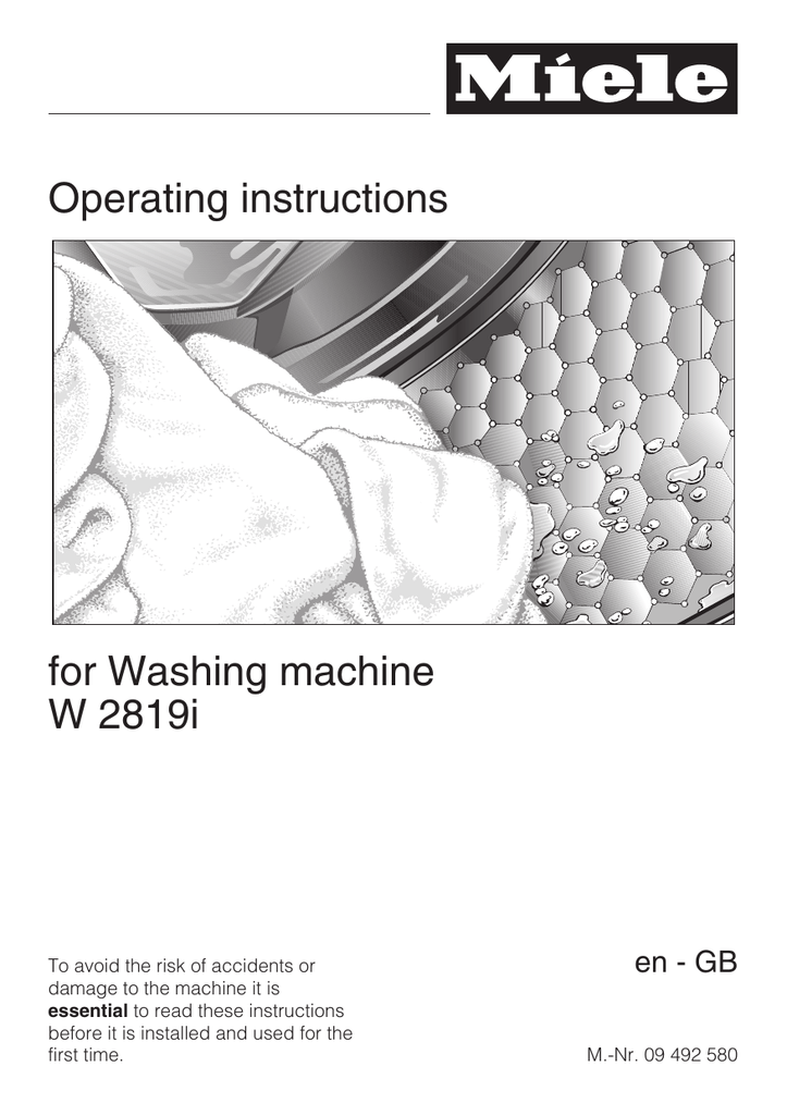 Miele W 2819i WPM Owner Manual Manualzz
