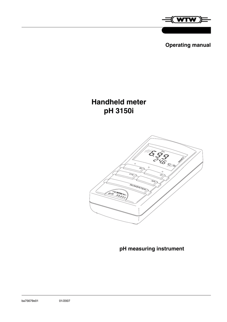 PH3150i Water proof pH meters Manual Manualzz