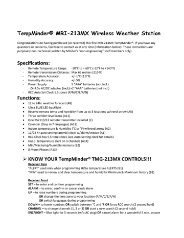 Minder Research MRI-200HI TempMinder Digital Thermometer