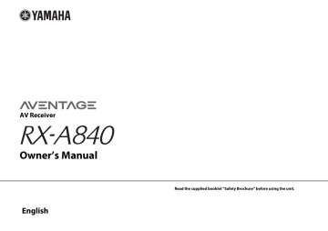 RX-A840 Manual de utilizare | Manualzz