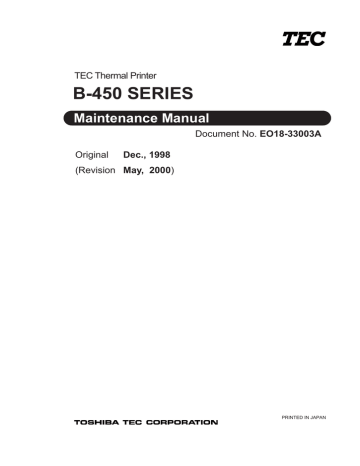 TEC B-452-HS Maintenance Manual | Manualzz