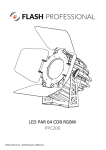 FLASH PROFESSIONAL LED PAR 64 COB RGBW PPC200 oświetlenie sceniczne Instrukcja obsługi