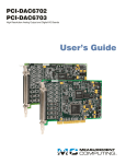 PCI-DAC6700 PCI-DAC6702, PCI-DAC6700 PCI-DAC6703  User's Guide