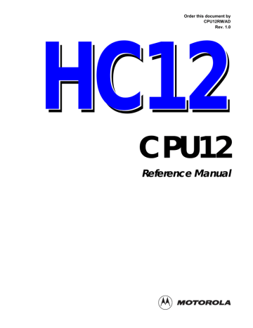 CPU12RM | Manualzz
