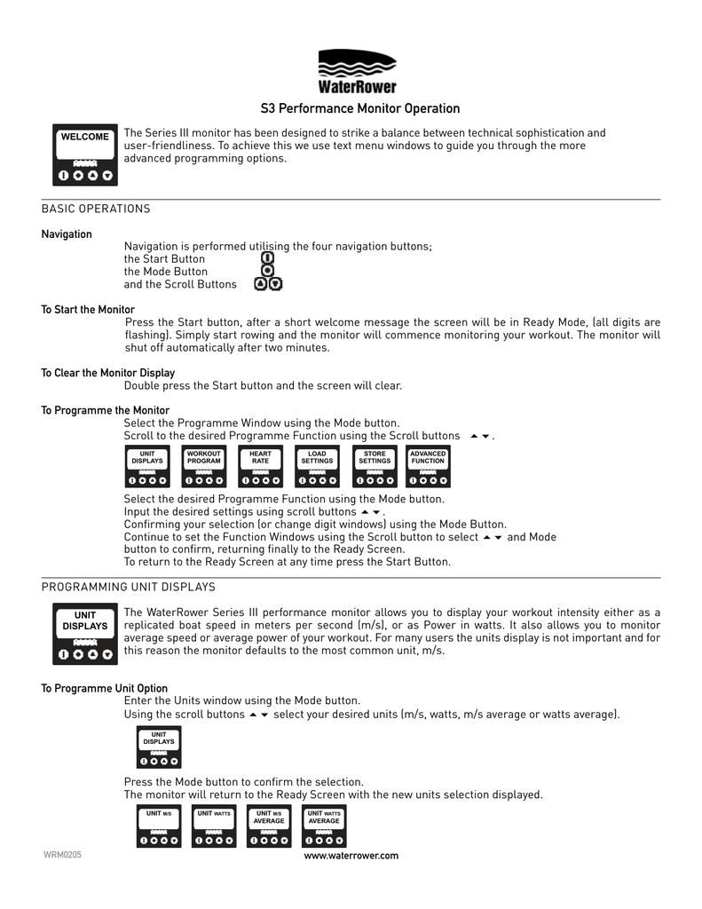 waterrower s3 monitor
