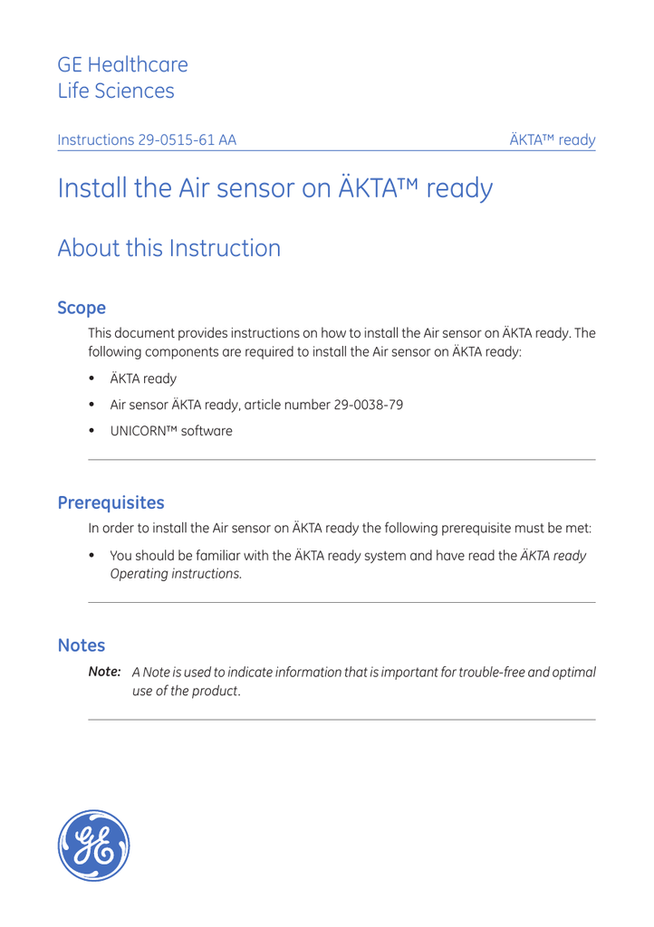 This document provides instructions on how to install the Air