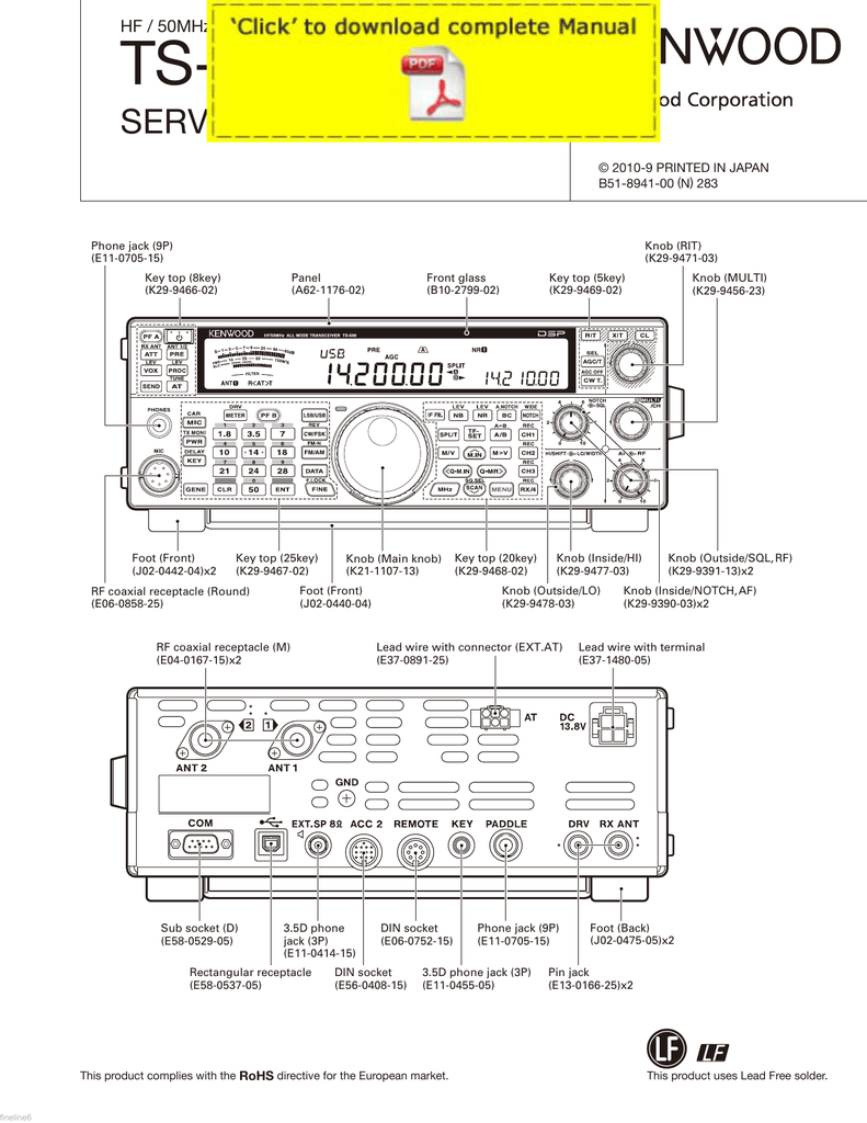 KENWOOD TS-590S Service Manual pages | Manualzz