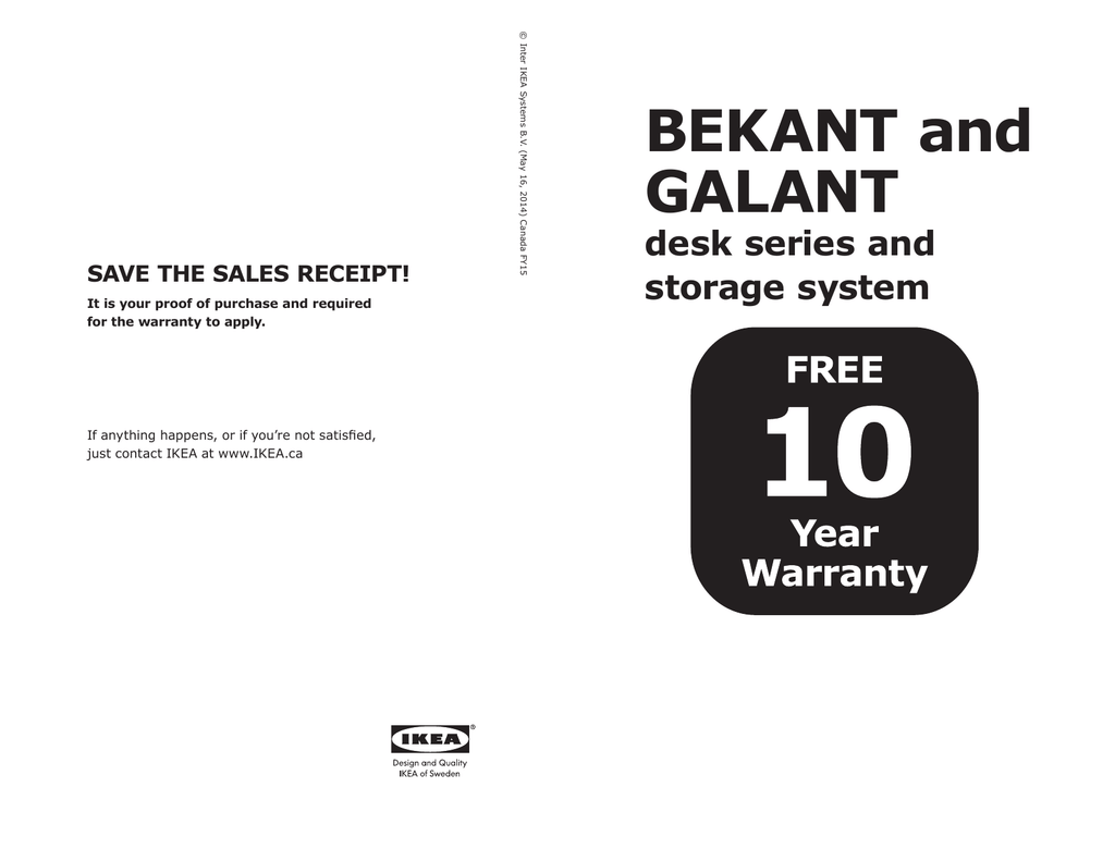 Galant Bekant Warranty Manualzz Com