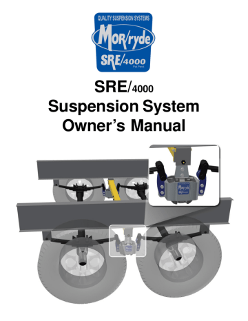 MOR/ryde SRE 4000 Suspension System - Owner's Manual | Manualzz
