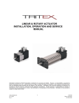 Exlar Tritex Series Linear &amp; Rotary Actuator Manual