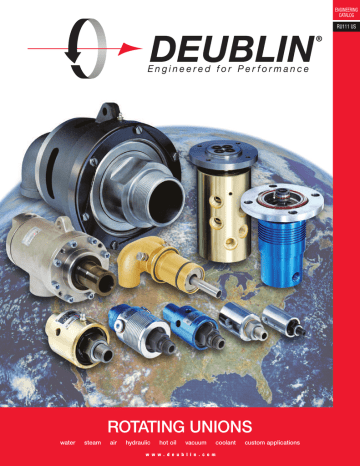 DEUBLIN Rotating Unions Catalog RU111 US | Manualzz