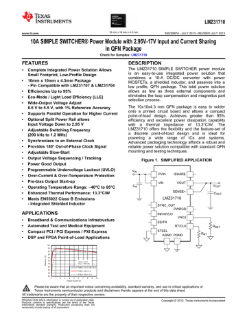 LMZ31710 data sheet | Manualzz