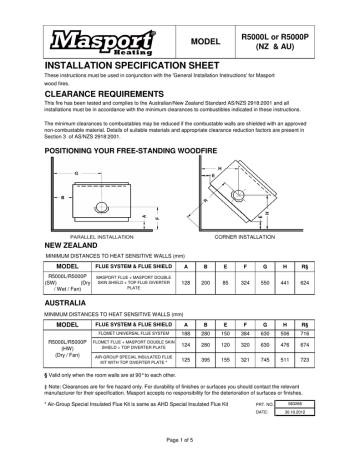 R5000 specification sheet | Manualzz