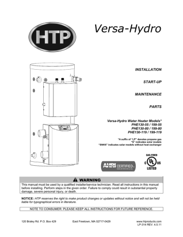 Versa-Hydro Solar Manual | Manualzz