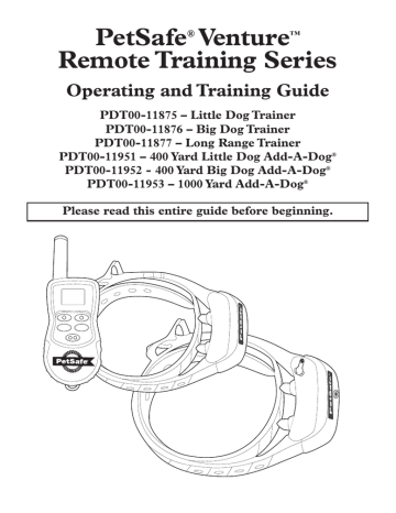 petsafe remote trainer manual