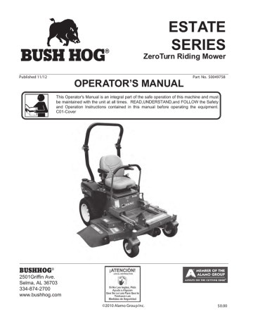 Bush hog 2025 zero turn troubleshooting