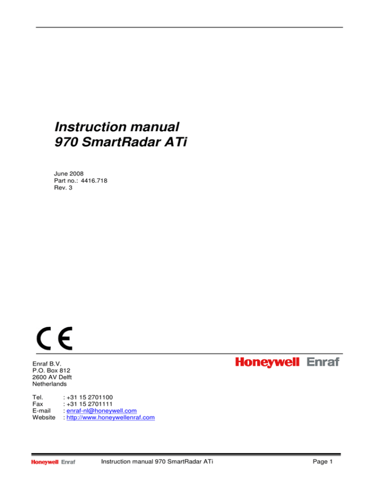 Enraf 970 Smart Radar Ati Manual Manualzz