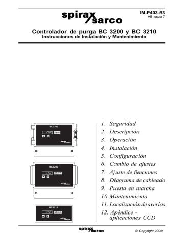 Controlador de purga BC 3200 Y BC 3210 | Manualzz