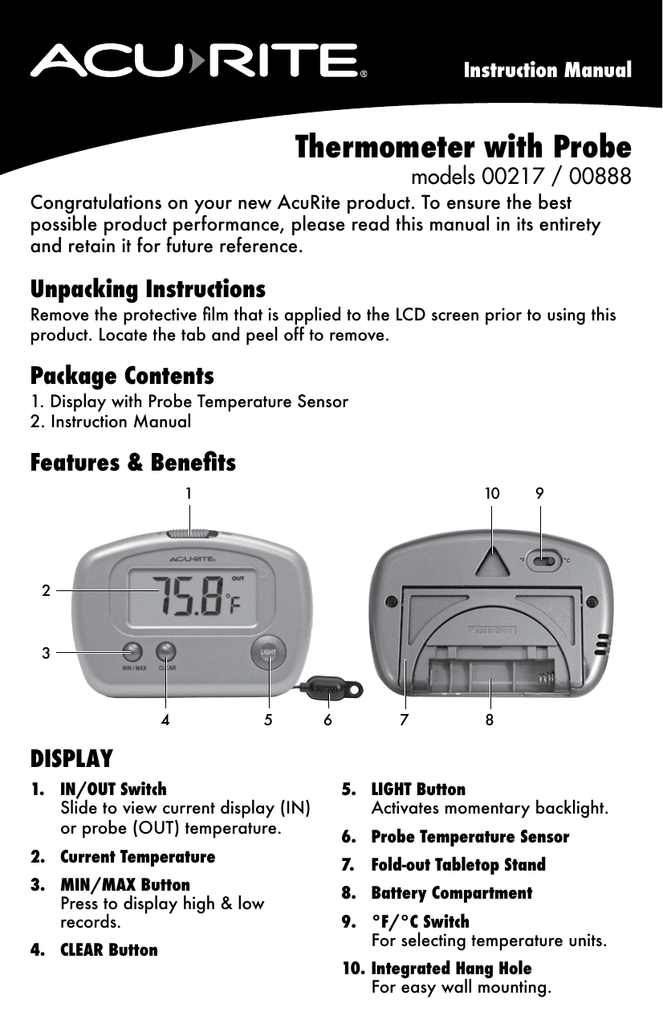 Digital thermometer инструкция на русском языке