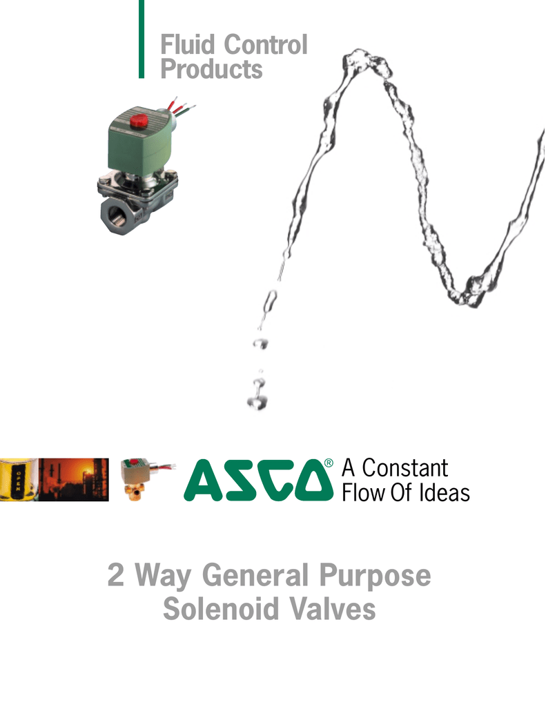 1-1//4 NPT Pilot-Operated Valves NC Two-Way Asco Red-Hat 8210G8,24 VDC Brass F 24 VDC
