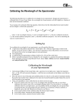 Spectrometer Wavelength Calibration Instructions