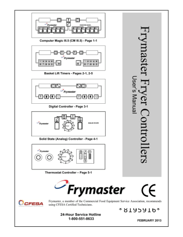 Frymaster Fryer Controllers Manual | Manualzz
