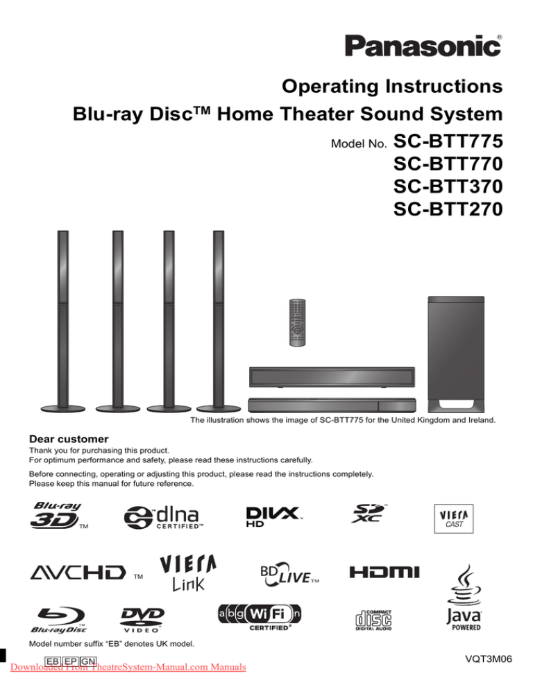 Panasonic Sc Btt775 User Guide Manual Pdf Manualzz