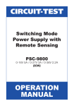 Power Supply PSC-9800 Operation Manual