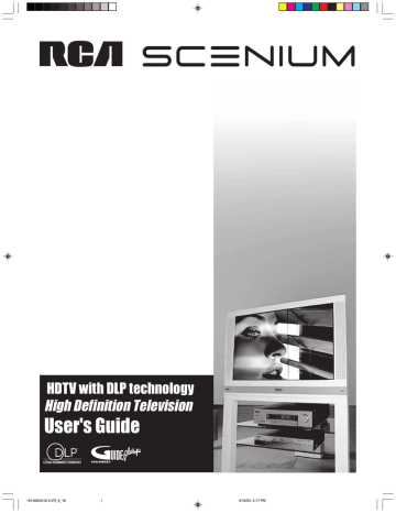 RCA Scenium HDLP61W151 User manual | Manualzz
