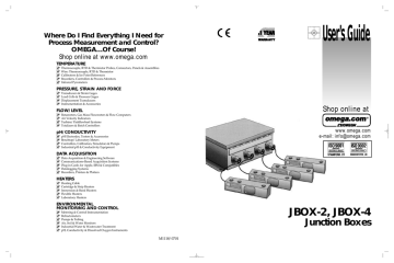 Omega JBOX2 and JBOX4 Owner Manual | Manualzz