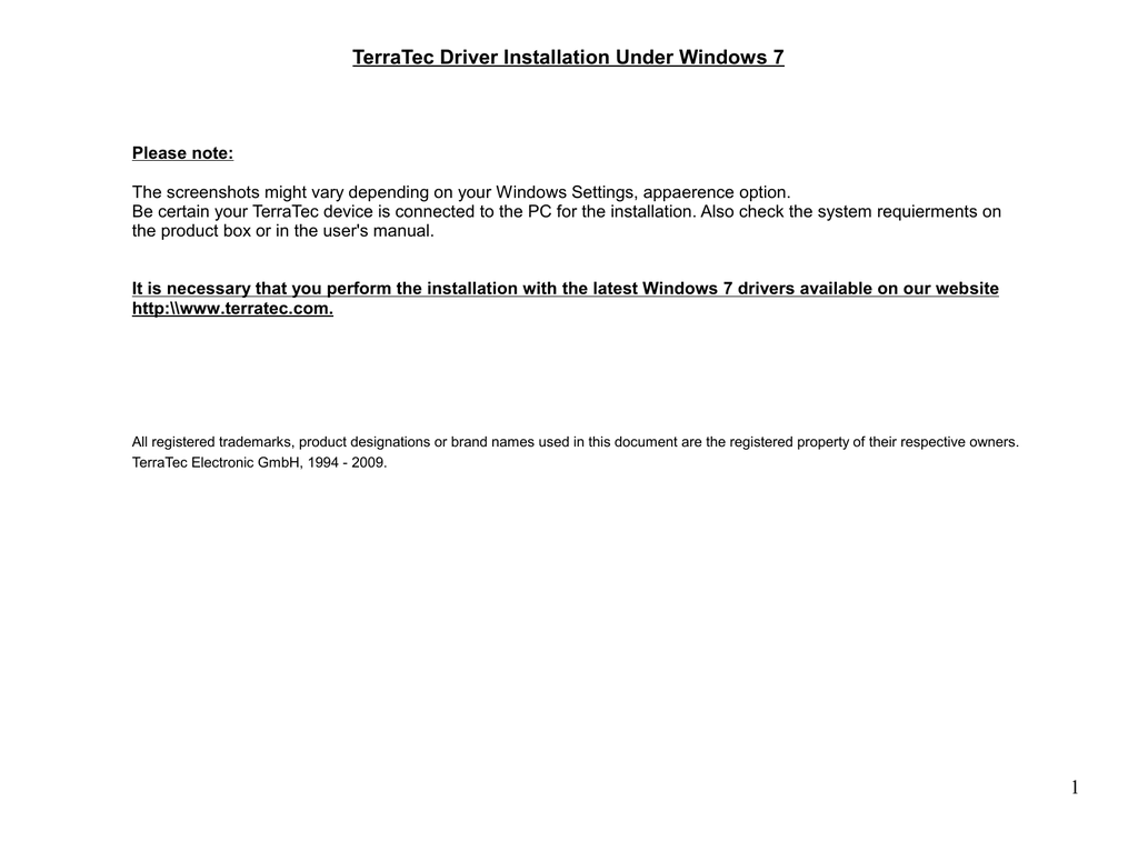 Terratec Driver Terratec Driver