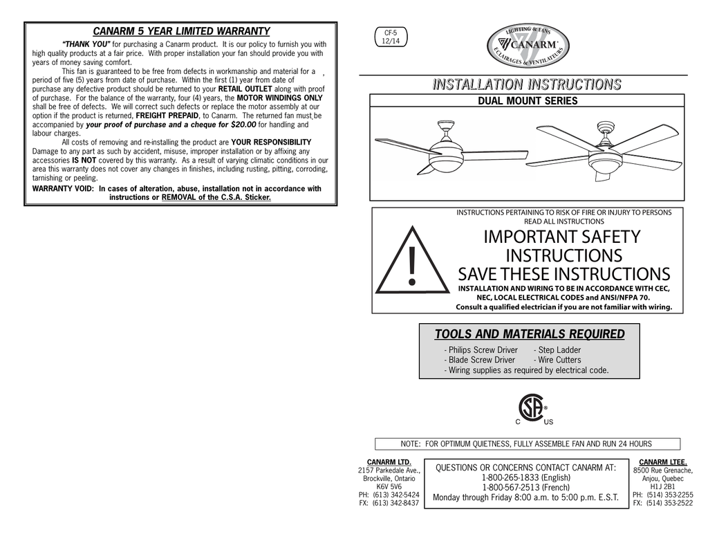 Pdf Diagram Canarm Ceiling Fan Wiring Diagram Collections