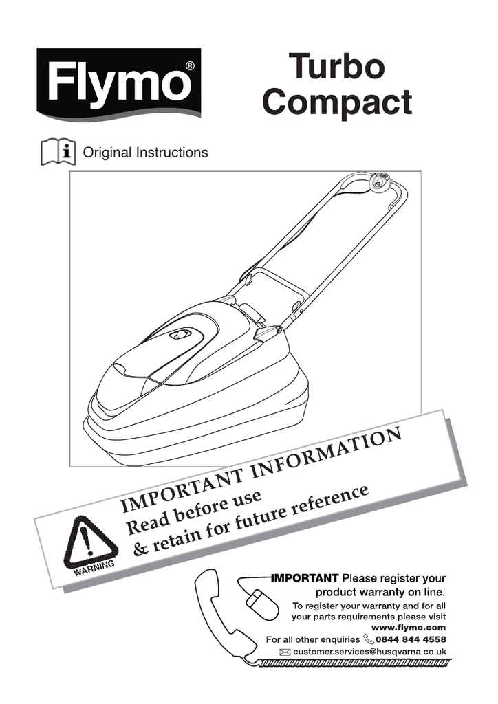 Flymo hover compact store 330 manual