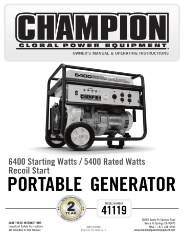 Champion CPE Generator 4-Pole Electrical Terminal Block 122.190400.00 