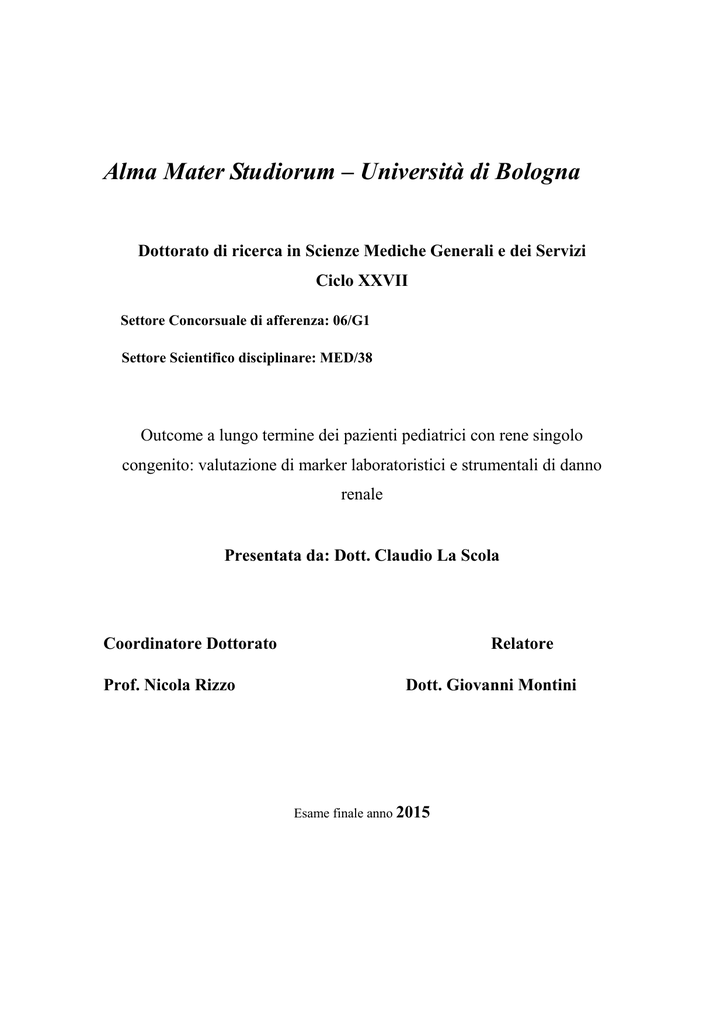 tesi dottorato agenesia