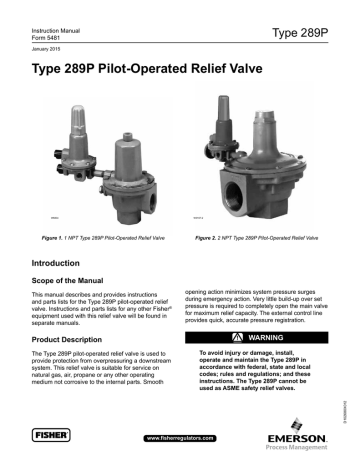 Emerson 289P Pilot-Operated Relief Valve Instruction Manual | Manualzz