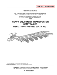 Heavy Equipment Transporter Semitrailer Technical Manual