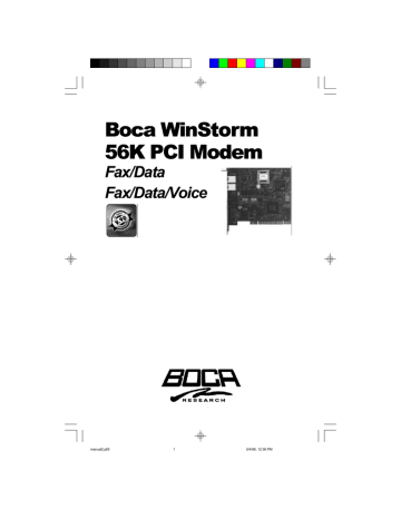Boca Systems WinStorm MD56HI manual | Manualzz
