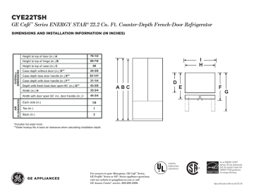 ge cafe cye22tsh
