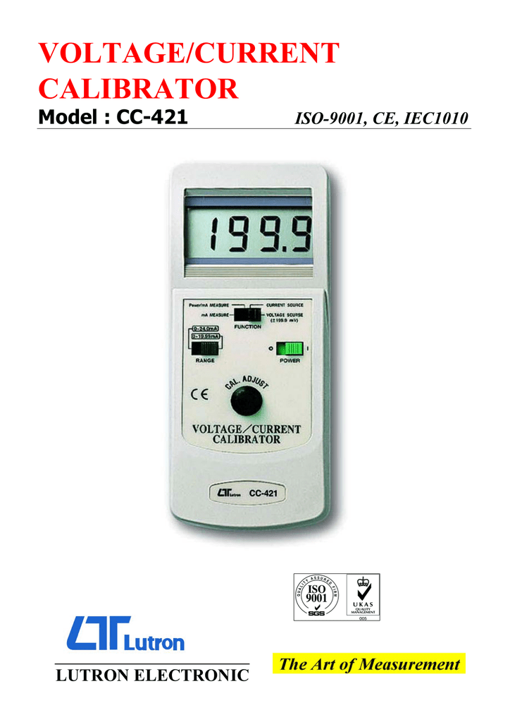 VOLTCRAFT courant CC-421 Calibrateur