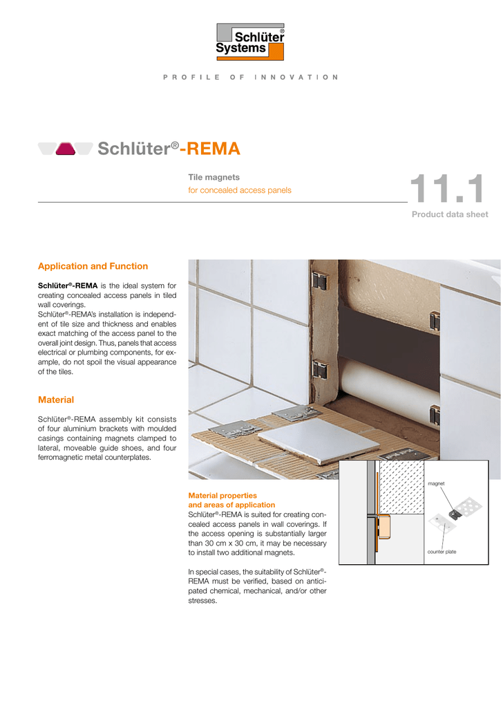 Schluter Rema Tile Access Panel System ubicaciondepersonas