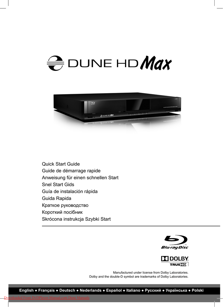 Dune Hd Max User Guide Manual Operating Instruction Pdf Manualzz