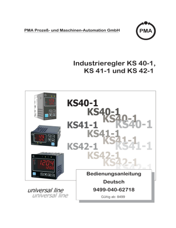 KS40-1 KS41-1 KS42-1 Industrieregler KS 40-1, | Manualzz