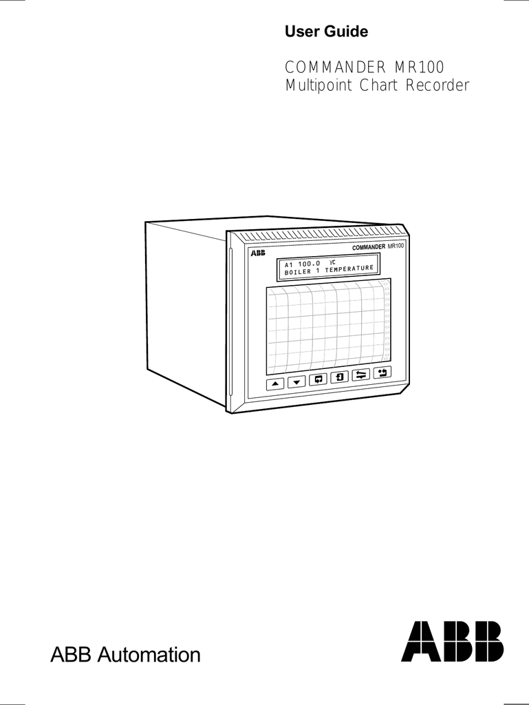 ABB Commander MR100 Chart Recorder Manualzz