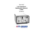 Line Impedance Stabilization Network 3816 3816/2 User Manual