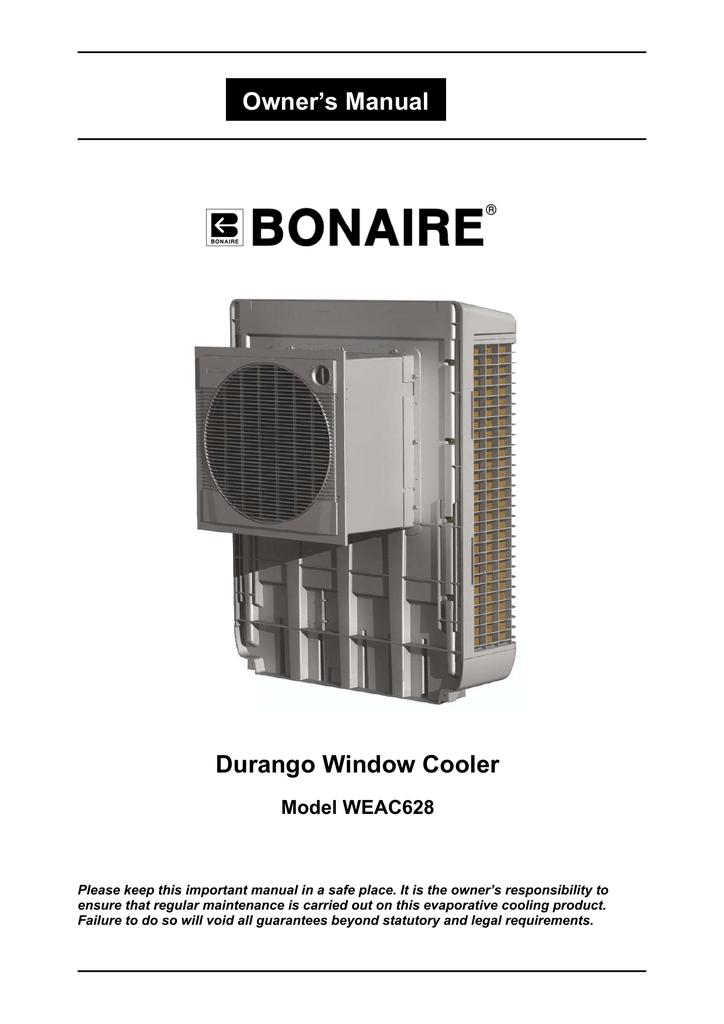 BONAIRE Durango WEAC628 Owner's Manual 