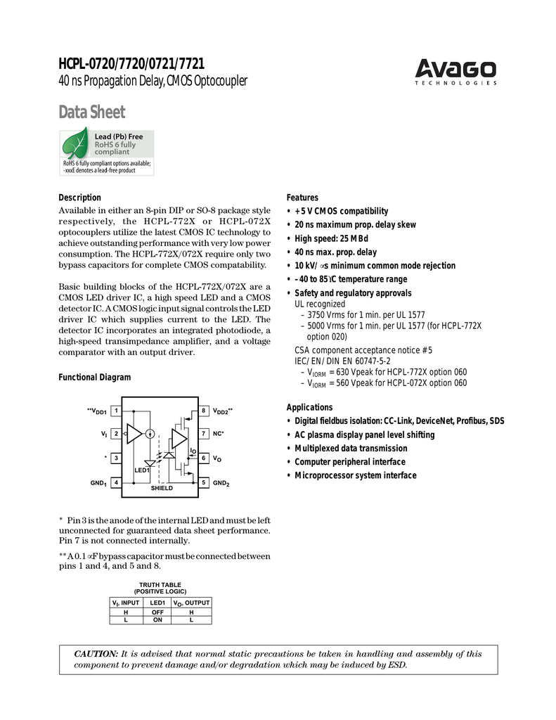 LOGIC GATE 3750VRMS AVAGO TECHNOLOGIES HCPL-M600-000E OPTOCOUPLER 1 piece LOGIC GATE 3750VRMS AVAGO TECHNOLOGIES HCPL-M600-000E OPTOCOUPLER 1 piece