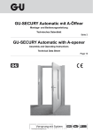 GU-SECURY Automatic with A-opener Assembly and Operating Instructions