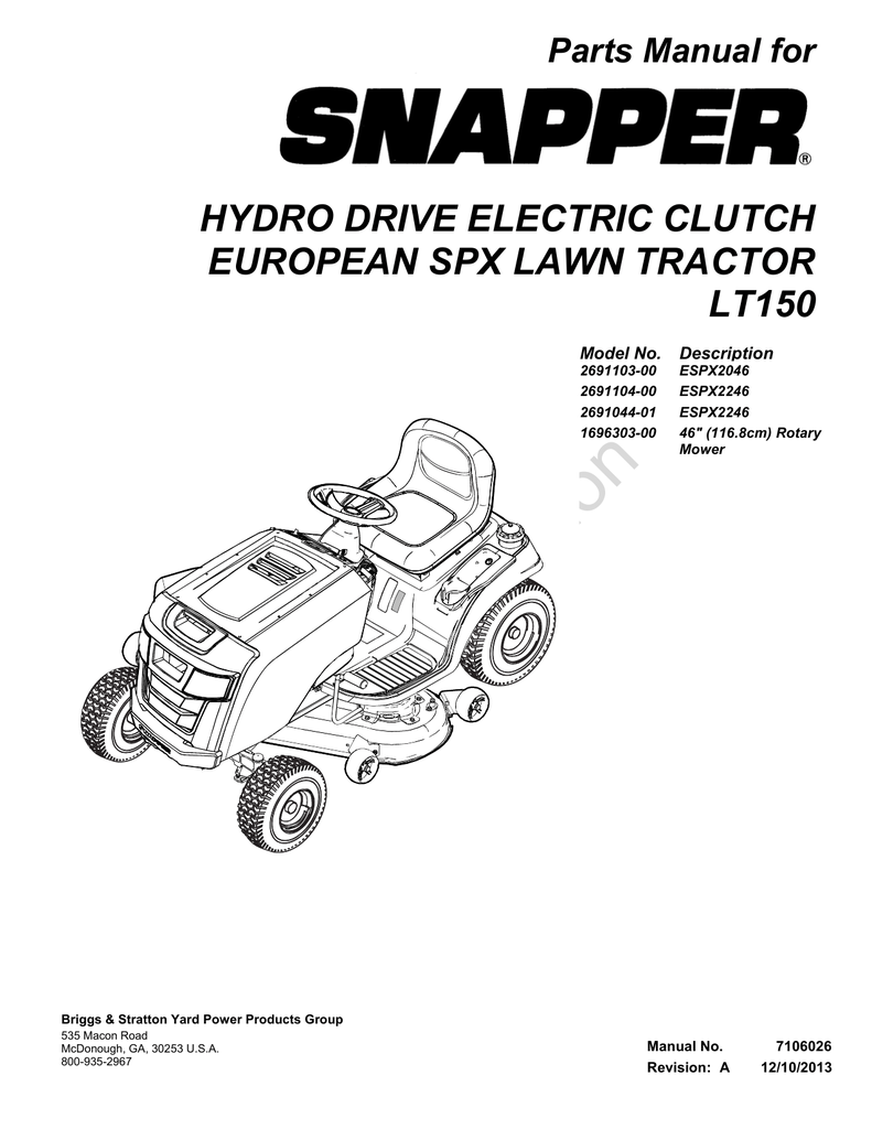 trattorino_espx2246_2691104 | manualzz.com. Briggs-Stratton ...